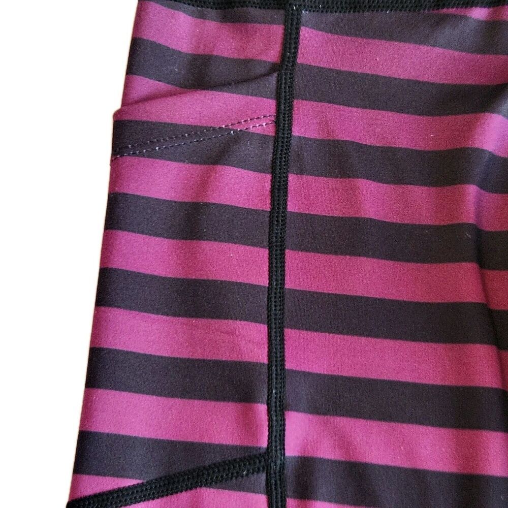 ZYIA Ombre Stripe Pocket High Rise Stretch Light n Tight Leggings Sz 2 - Picture 7 of 8
